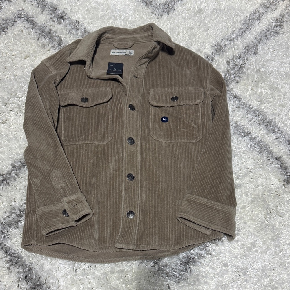 Boys Abercrombie Tan Corduroy button down